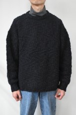 画像2: MEIAS (メイアス) WOOL SLUB LOW GAUGE PO [BLACK] (2)