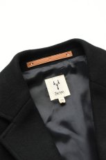 画像13: Scye (サイ) Super140's Wool Melton Snap Jacket [BLACK] (13)