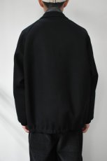 画像4: Scye (サイ) Super140's Wool Melton Snap Jacket [BLACK] (4)