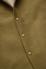 画像16: Scye (サイ) Super140's Wool Melton Snap Jacket [DARK OLIVE] (16)