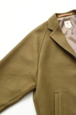 画像14: Scye (サイ) Super140's Wool Melton Snap Jacket [DARK OLIVE] (14)