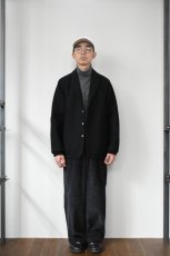 画像10: Scye (サイ) Super140's Wool Melton Snap Jacket [BLACK] (10)