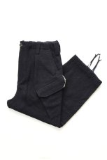 画像1: HOPPER'S BRUNCH (ホッパーズブランチ) WOOL PANTS [NAVY] (1)