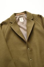 画像12: Scye (サイ) Super140's Wool Melton Snap Jacket [DARK OLIVE] (12)