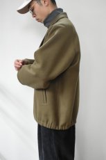 画像3: Scye (サイ) Super140's Wool Melton Snap Jacket [DARK OLIVE] (3)