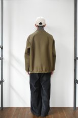 画像8: Scye (サイ) Super140's Wool Melton Snap Jacket [DARK OLIVE] (8)