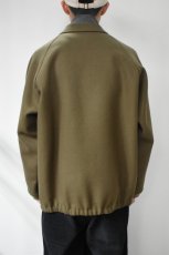 画像4: Scye (サイ) Super140's Wool Melton Snap Jacket [DARK OLIVE] (4)