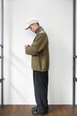 画像7: Scye (サイ) Super140's Wool Melton Snap Jacket [DARK OLIVE] (7)