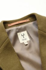 画像13: Scye (サイ) Super140's Wool Melton Snap Jacket [DARK OLIVE] (13)