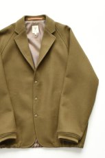 画像1: Scye (サイ) Super140's Wool Melton Snap Jacket [DARK OLIVE] (1)