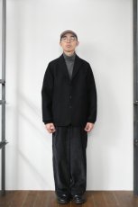 画像5: Scye (サイ) Super140's Wool Melton Snap Jacket [BLACK] (5)