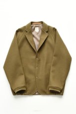 画像11: Scye (サイ) Super140's Wool Melton Snap Jacket [DARK OLIVE] (11)