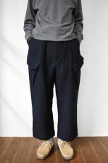 画像2: HOPPER'S BRUNCH (ホッパーズブランチ) WOOL PANTS [NAVY] (2)