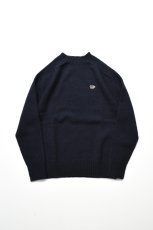 画像8: 【For WOMEN】SCYE BASICS (サイベーシックス) Shetland Wool Crew Neck Sweater [NAVY] (8)