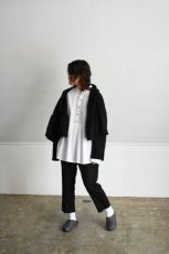 画像4: 【For WOMEN】Honnete (オネット) Gather Cardy [BLACK/NAVY GINGHAM CHECK] (4)