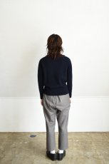 画像7: 【For WOMEN】SCYE BASICS (サイベーシックス) Shetland Wool Crew Neck Sweater [NAVY] (7)