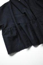 画像15: 【For WOMEN】Honnete (オネット) Gather Cardy [BLACK/NAVY GINGHAM CHECK] (15)