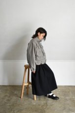 画像3: 【For WOMEN】Honnete (オネット) Gather Skirt [BLACK/NAVY GINGHAM CHECK] (3)