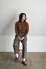 画像3: 【For WOMEN】SCYE BASICS (サイベーシックス) Shetland Wool Crew Neck Sweater [BROWN] (3)