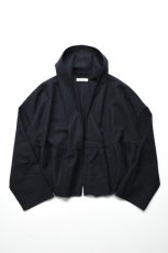 画像11: 【For WOMEN】Honnete (オネット) Gather Cardy [BLACK/NAVY GINGHAM CHECK] (11)