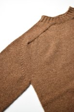 画像8: 【For WOMEN】SCYE BASICS (サイベーシックス) Shetland Wool Crew Neck Sweater [BROWN] (8)