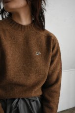 画像1: 【For WOMEN】SCYE BASICS (サイベーシックス) Shetland Wool Crew Neck Sweater [BROWN] (1)