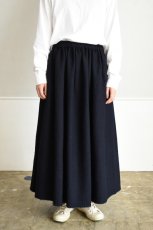 画像13: 【For WOMEN】Honnete (オネット) Gather Skirt [BLACK/NAVY GINGHAM CHECK] (13)