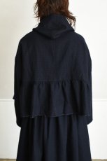 画像7: 【For WOMEN】Honnete (オネット) Gather Cardy [BLACK/NAVY GINGHAM CHECK] (7)