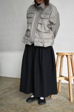 画像1: 【For WOMEN】Honnete (オネット) Gather Skirt [BLACK/NAVY GINGHAM CHECK] (1)