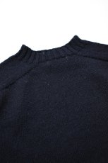 画像15: 【For WOMEN】SCYE BASICS (サイベーシックス) Shetland Wool Crew Neck Sweater [NAVY] (15)