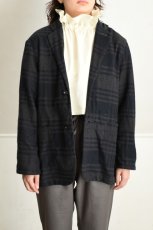 画像2: 【For WOMEN】Yarmo (ヤーモ) Work Jacket [CHARCOAL CHECK] (2)