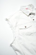 画像9: 【For WOMEN】BIG MAC (ビッグマック) CUT OFF DENIM VEST [OFF WHITE] (9)