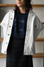 画像1: 【For WOMEN】BIG MAC (ビッグマック) CUT OFF DENIM VEST [OFF WHITE] (1)