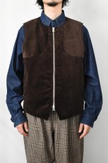 画像2: MOJITO (モヒート) ROOM No.206 VEST Brisbane Moss 8 Wales Heavy Corduroy [BROWN] (2)