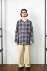 画像5: MOJITO (モヒート) SLEEPING SHIRT 1954 Jazz Nep Check [NAVY] (5)