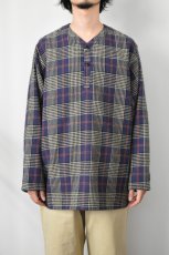 画像2: MOJITO (モヒート) SLEEPING SHIRT 1954 Jazz Nep Check [NAVY] (2)