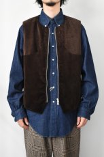 画像9: MOJITO (モヒート) ROOM No.206 VEST Brisbane Moss 8 Wales Heavy Corduroy [BROWN] (9)