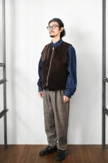 画像6: MOJITO (モヒート) ROOM No.206 VEST Brisbane Moss 8 Wales Heavy Corduroy [BROWN] (6)