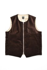 画像11: MOJITO (モヒート) ROOM No.206 VEST Brisbane Moss 8 Wales Heavy Corduroy [BROWN] (11)