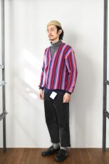 画像7: FANNI LEMMERMAYER (ファニレマメイヤー) Multi Stripe V-neck Cardigan [MULTI] (7)