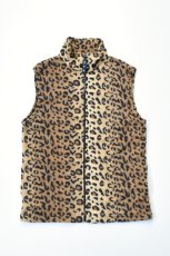 画像1: Spring Mountain Apparel (スプリングマウンテンアパレル) Fleece Full Zip Vest [LEOPARD] (1)