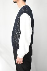 画像4: MEIAS (メイアス) PAPER YARN MESH VEST [NAVY] (4)