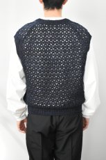 画像5: MEIAS (メイアス) PAPER YARN MESH VEST [NAVY] (5)