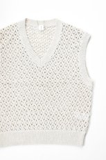 画像1: MEIAS (メイアス) PAPER YARN MESH VEST [LT.GRAY] (1)