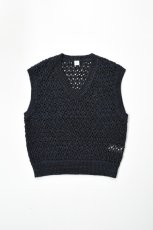 画像2: MEIAS (メイアス) PAPER YARN MESH VEST [NAVY] (2)