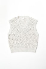 画像2: MEIAS (メイアス) PAPER YARN MESH VEST [LT.GRAY] (2)