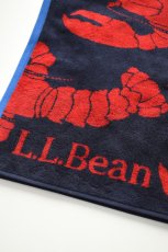 画像3: L.L.Bean (エルエルビーン) Seaside Beach Towel [LOBSTERS/BRIGHT NAVY] (3)