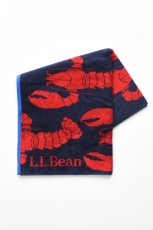 画像1: L.L.Bean (エルエルビーン) Seaside Beach Towel [LOBSTERS/BRIGHT NAVY] (1)