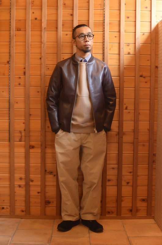 brunaboinne ブルーナボイン レザージャケット サンタンジャンパー袖丈62cm