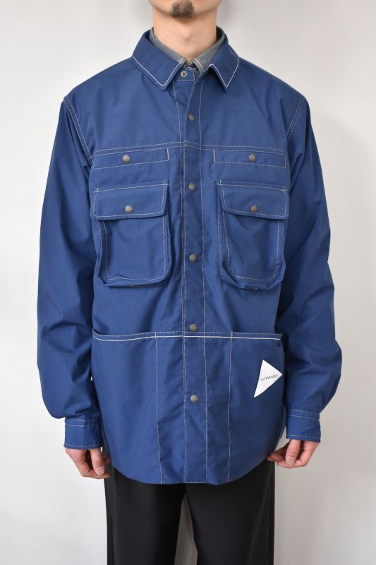 and wander (アンドワンダー) Kevlar jacket [BLUE]